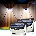 DISGIAN Solar Lights Outdoor, Motion Sensor Wall Lights with 3 Modes &270° Wide Angle,IP65 Waterproof, Solar Security Lights for Garden Pathway Porch Garage(2 Pack)