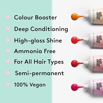 Josh Wood Colour Glaze Peach Blush, Toning Hair Mask for Blonde, Vegan