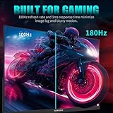 Viewedge Gaming Monitor 27 inch 180hz (Supports 144hz/165hz) 1ms, 110% sRGB with HDR 10 | 1080p IPS Screen, DP HDMI, Built-in Speakers, Support Freesync and Wall Mount - Image 2