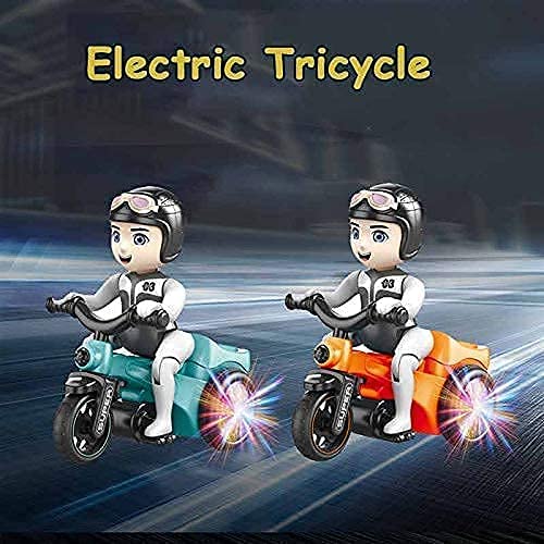 Image of Parabola Cloud MART Attractive Tricycle with Light, Music and Automatic Multi-Action - 360 Degree Spinning, Upright and Turning Features (Orange)