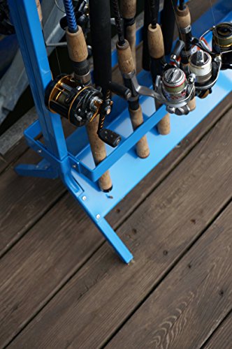 Viking Solutions Vertical Floor/Deck Rod Rack - Durable Portable Lightweight Fishing Rod Organizer, 22 Rod Capacity #TOP2