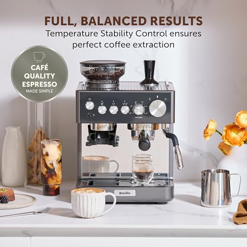 Breville Barista Sense Espresso Machine | Bean to Cup Coffee Maker with Integrated Coffee Grinder & Milk Frother | TempSense Steam Wand | 15 Bar Italian Pump | Black [VCF187] - Image 6