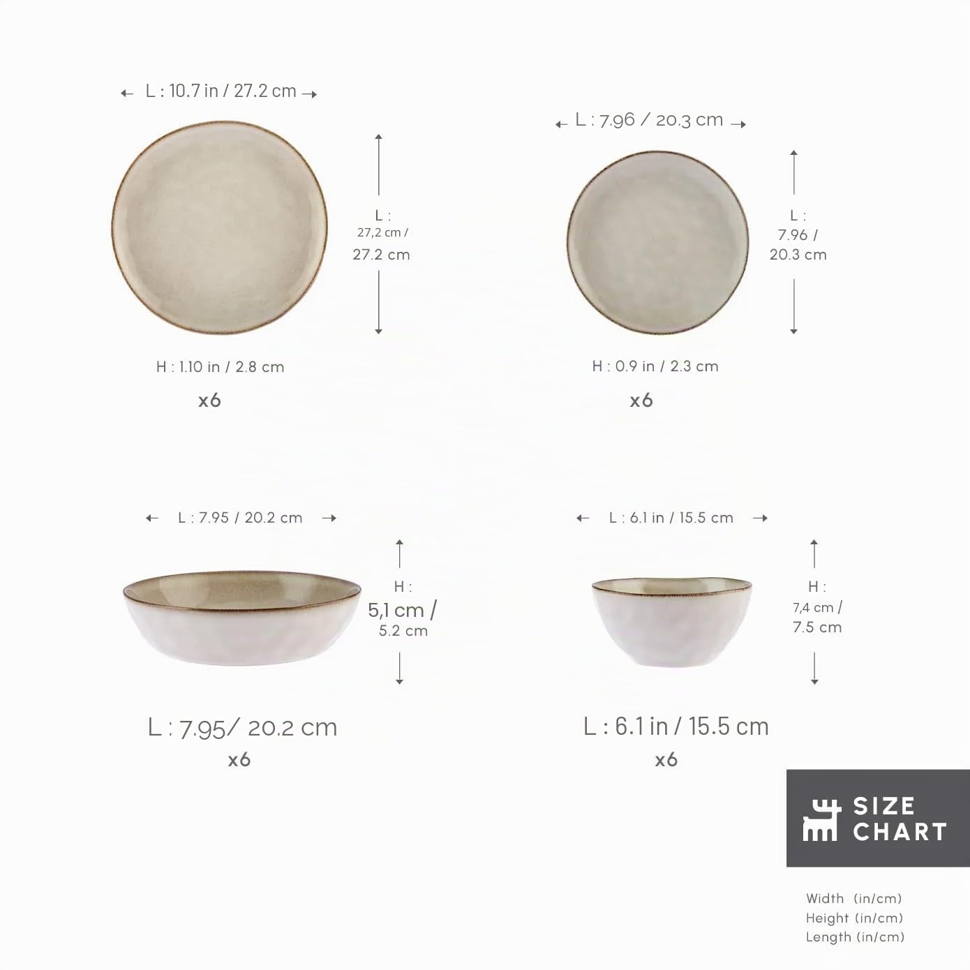 Karaca Aria Reactive Service de table pour 6 personnes, 24 pièces, Beige, Service de table, Unicité au premier plan, Couleurs naturelles, Matériaux de haute qualité, Nettoyage et durabilité