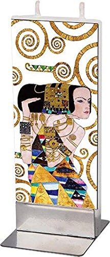 Flatyz Art Series Twin Wick Unscented Thin Flat Candle - Gustav Klimt,