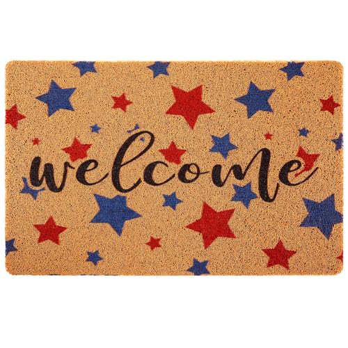 Tinideya 4th of July �����S�������h�A�}�b�g 45.72cm x 76.2cm 250���N�L�O�R�C�A �u���[ ���b�h �X�^�[ �h�A�}�b�g �A�����J ����\ �m���X���b�v �������A���f�[ �E�F���J�� �A�E�g�h�A ���O �t�����g�|�[�` ��