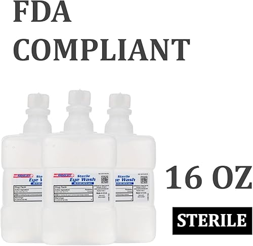 Miniatura 2 de GREIGHT BRAND PRODUCTS Emergencia First Aid 653-3 Solución de lavado de ojos isotónico salino estéril 16 onzas cumple con la FDA paquete de 3