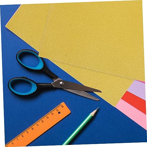 Tofficu 20 folhas de decoração de papel de artesanato colorido com glitter, papel de cartolina feito