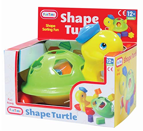 Tortuga de juguete para arrastrar de Funtime, con orificios con formas
