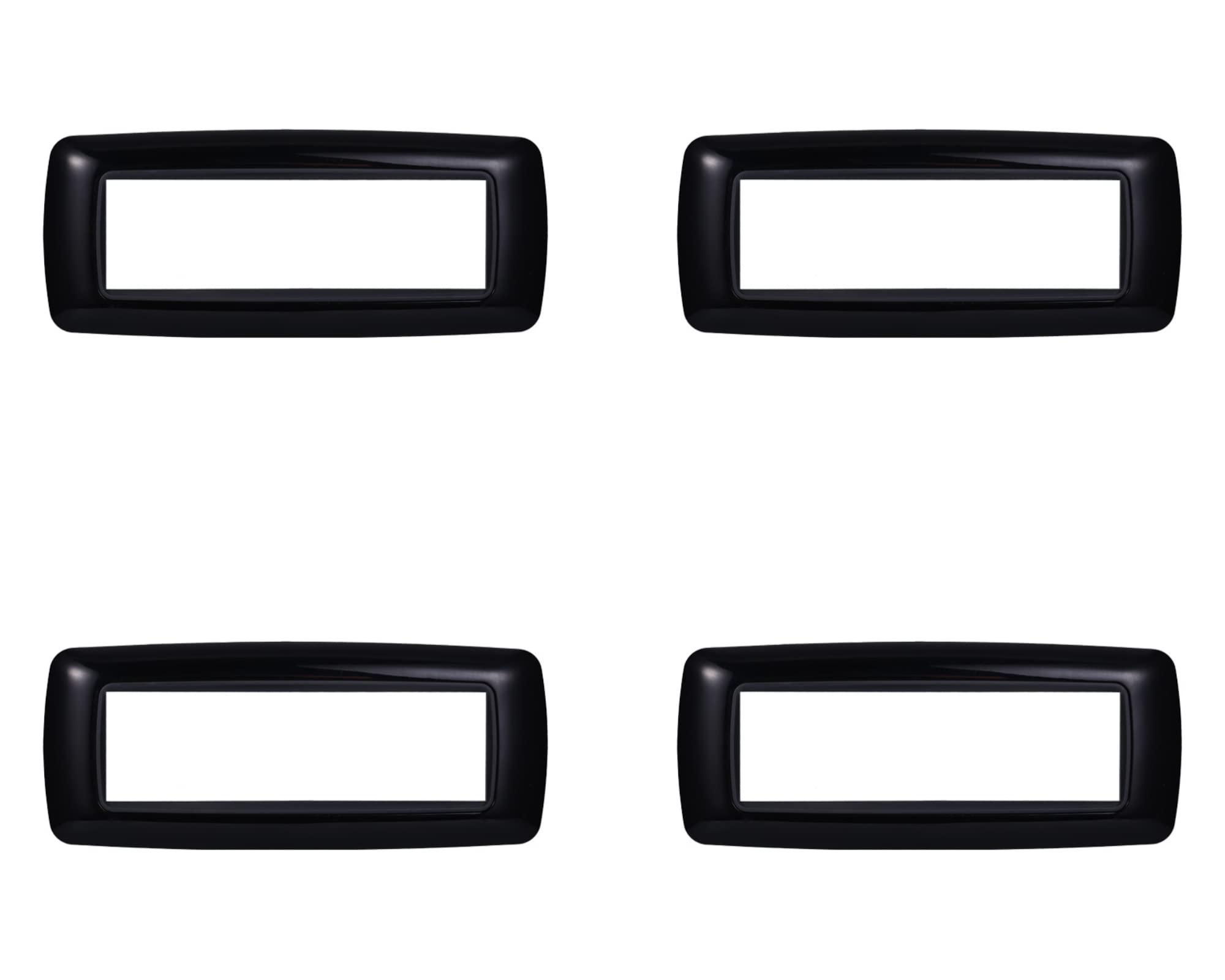 BTKA4802KG Plaque De Finition Living Now Collection Les Noirs Matière Polymère 2 Modules - Finition Noir - Professionnel