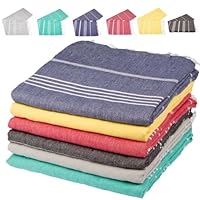 Algopix Similar Product 11 - Clotho 6 Pack Turkish Beach Towel Set