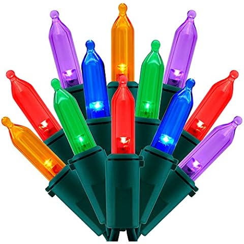 SWEET SHINE 200 Count Multicolor LED Christmas Lights, 66 ft Green Wire UL Certified Commercial Grade Holiday String Light Set (Multicolor) Cover