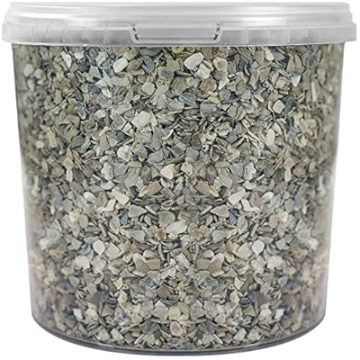 SQUAWK Hen Sized Oyster Shell | Premium Grade Poultry Food Mix | Nutritious Feed for Chicken Hen Animals | Natural Grit Mixture | Improves Digestion, Strong Bones & Beaks and Size of Eggs (5L Tub)