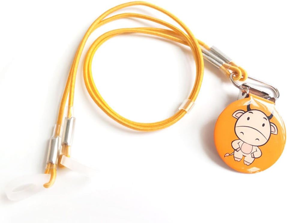 Hearing Aid Clips Hearing Aids Holder Protector Protection for BTE and ITE with Cartoon Design (Cow) Yellow
