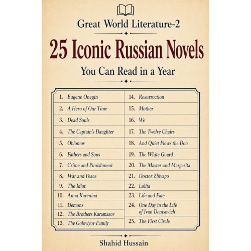 25 ICONIC RUSSIAN NOVELS TO READ IN A YEAR Audiobook By Shahid Hussain cover art