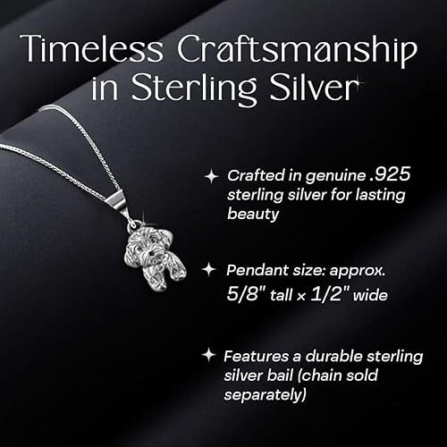 Miniatura 5 de Regalos habaneses para mujer, colgante de plata de ley Havanese para collar, hecho a mano en los Estados Unidos