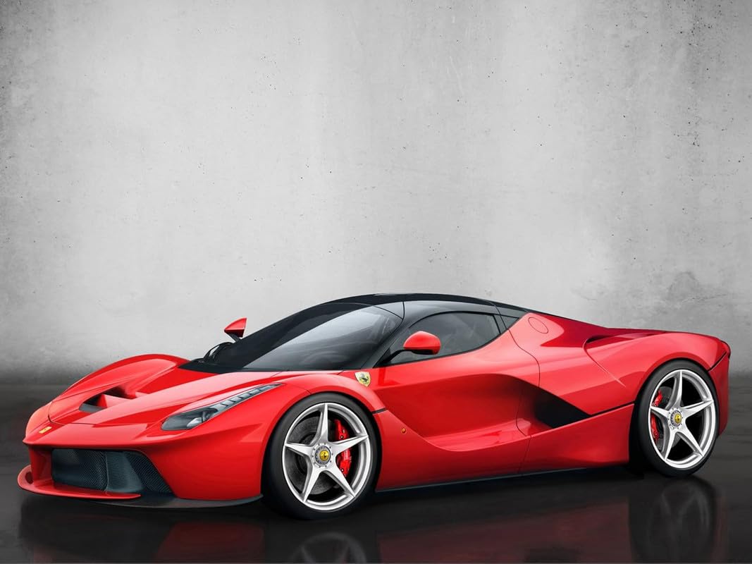 Ferrari LaFerrari Hybrid Red Sports Super Car Wall Art Poster Print available framed or unframed (A2 420 x 594mm)