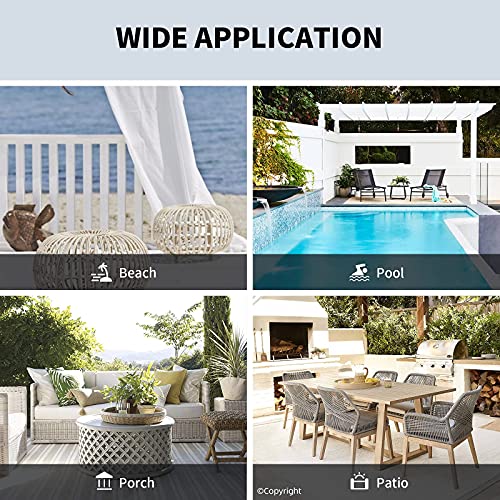 Waterproof Outdoor Curtain W52 X L84 - Grommet Top Sunlight Blocking Window Treatment Drapes Blackout Curtains For Home Bedroom Living Room Outdoor Patio Porch Pergola Cabana Gazebo (2 Panels) #TOP7