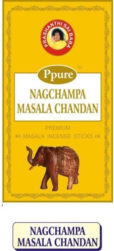 PPURE NAG CHAMPA MASALA CHANDAN PERFUME PREMIUM MASALA INCENSE STICKS 15 GRAMS