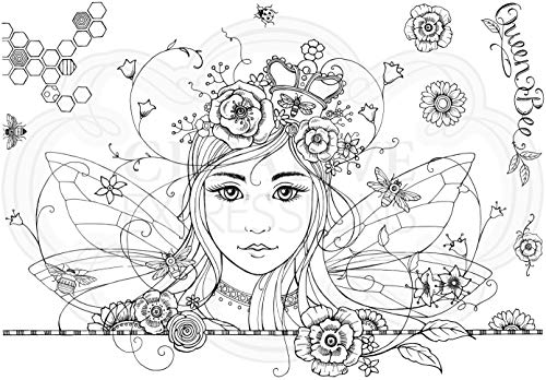 Pink Ink Designs Queen Bee-Clear Stamp, A5, Transparent - Image 2