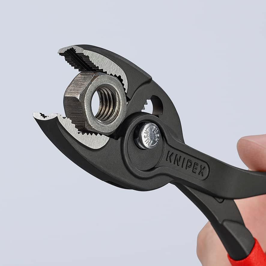 Knipex TwinGrip Atramentized Front Multi-Grip Pliers 200 mm 82 01 200 Black Plastic Coated Anti-Slip