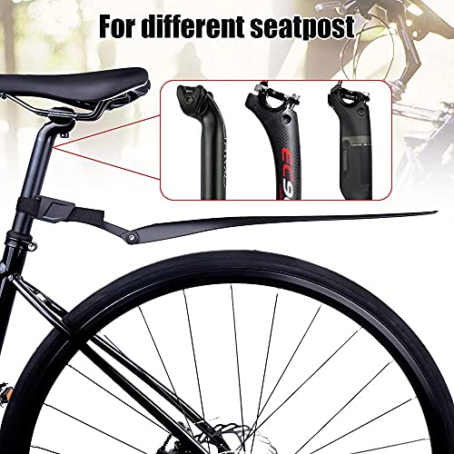 700C Road Bicycle Fender Set,20-24 Inch Folding Bike Fenders Mount on Front Fork,5.11oz - Thumbnail 5