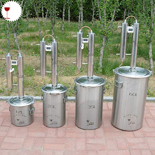 12-60L Home Water Distiller Moonshine Alcohol Copper Still Spirits Ethanol Oil Boiler Brew Kit