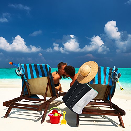 Qogir Neoprene Multipurpose Beach Bag Tote With Inner Zipper Pocket (Black, Large) #TOP6