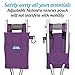 Crutch Comfort Pouch Bag with Foam Hand Grip Pads - Tote for Broken Leg Crutches with Storage Pockets and Key Holder - Ergonomic, Orthopedic, Lightweight Carry On - Medical Crutch Aid (Purple)