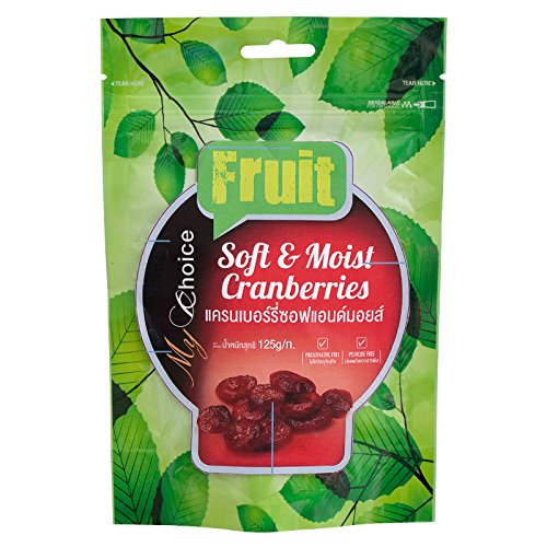My Choice, Fruit, Soft & Moist Cranberries, 125 G. [Pack Of 1 Piece] #TOP27