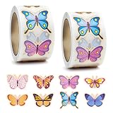 Fáciles de usar y con gran adherencia: cada pegatina de mariposa está cortada con precisión a máquina y se despega fácilmente. Su adherencia moderada garantiza que se adhieran firmemente a superficies lisas como cuadernos, patines y cajas de regalo.