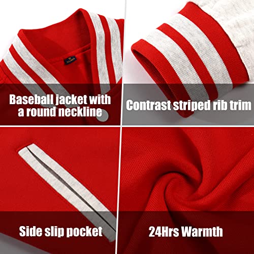 Custom Baseball Jacket for Varsity/Men/Women - Personalized Youth Letterman Bomber Jacket Slim Fit with Name Number Logo3