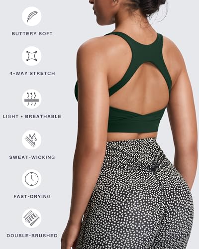 Image of Aoxjox Women's Workout Sports Bras High Impact Fitness Training Gym Khloe Bra Yoga Crop Tank