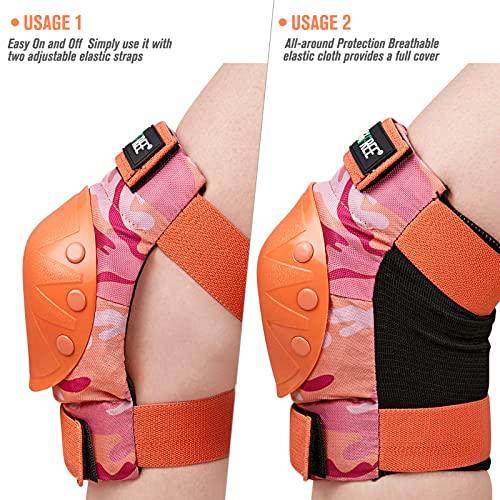 G4Free Protective Gear Set For Youth/Adult/Kids Knee Pads Elbow Pads Wrist Guards For Skateboarding Roller Skating Inline Skate Cycling Bike Bmx Bicycle Scootering 6Pcs(Large) #TOP4
