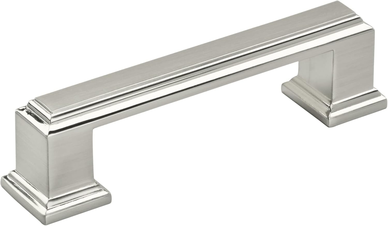 Amerock | Cabinet Pull | Satin Nickel | 3 inch (76 mm) Center to Center | Appoint | 1 Pack | Drawer Pull | Drawer Handle | Cabinet Hardware