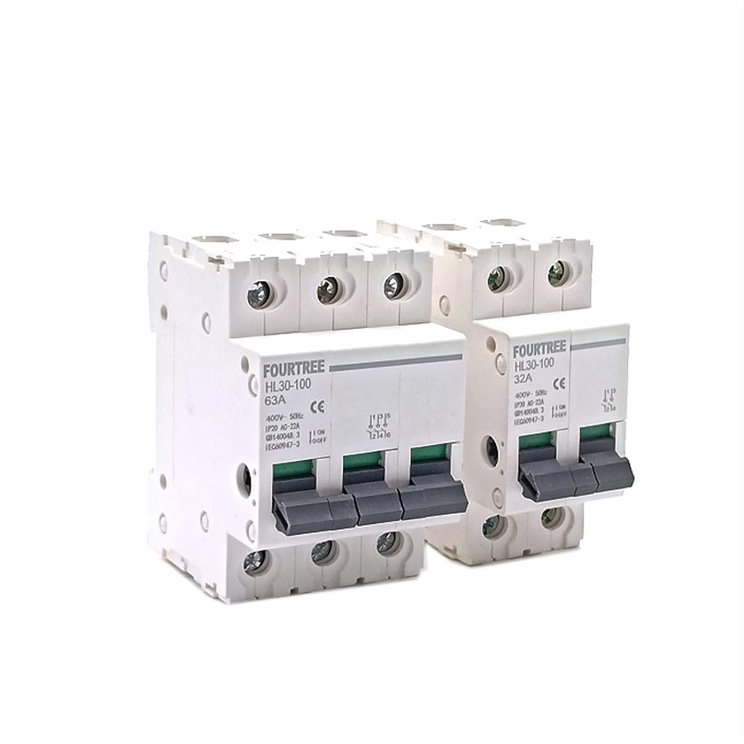 1P 2P 3P 4P Main Switch HL30 Isolating Circuit Breaker Household Function Disconnector Isolator 32A 63A 100A Laser Printing (Color : 3P, Size : 80A)
