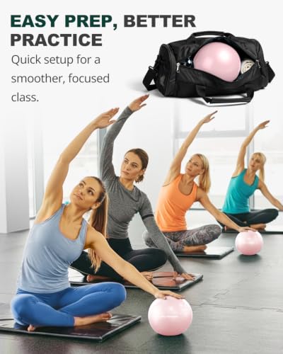 Image of Trideer Yoga Ball for Exercise, Pilates, Core & Balance Training, Stability Ball for Pregnancy & Birthing Prep, Physical Therapy, Daily Stretching, Office Chair for Active Sitting, Quick Pump Included