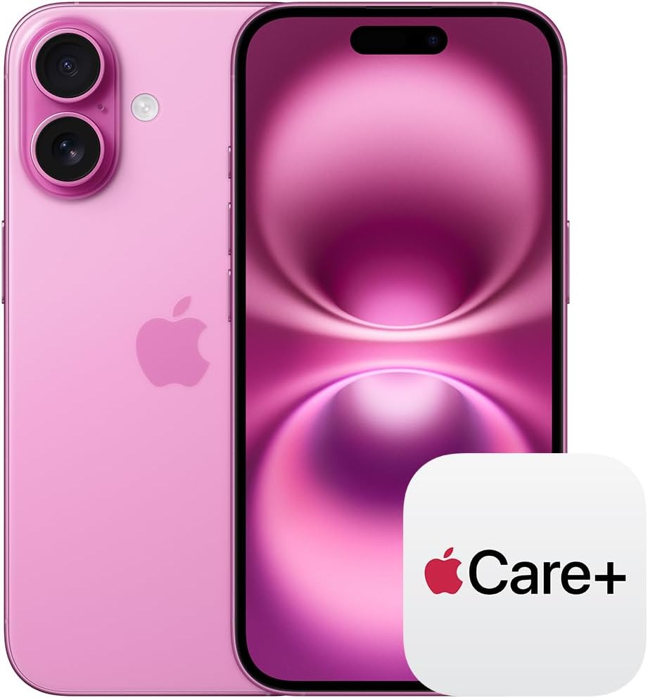 Apple iPhone 16 (128 GB) - Pink with AppleCare+ (2 Years)