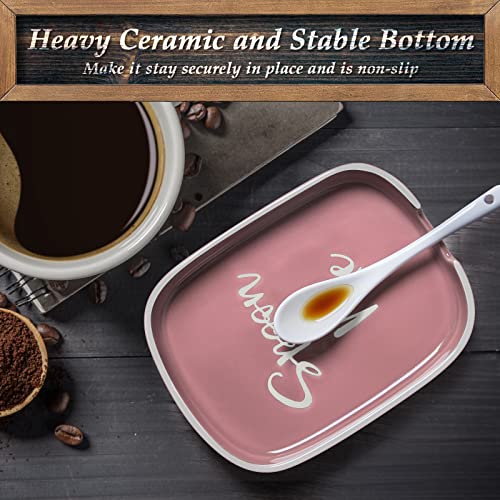 image for Ceramic Spoon Rest for Stove Top, DAYYET Large Spoon Holder, Spoon Res