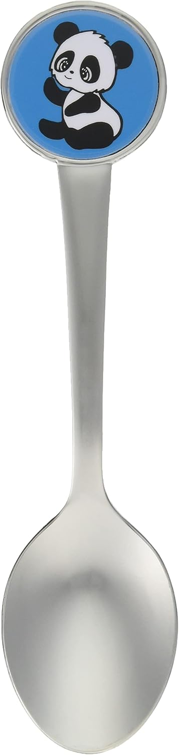 nagao Stainless Steel Panda Spoons, Pink/Blue/Yellow, Set of 3