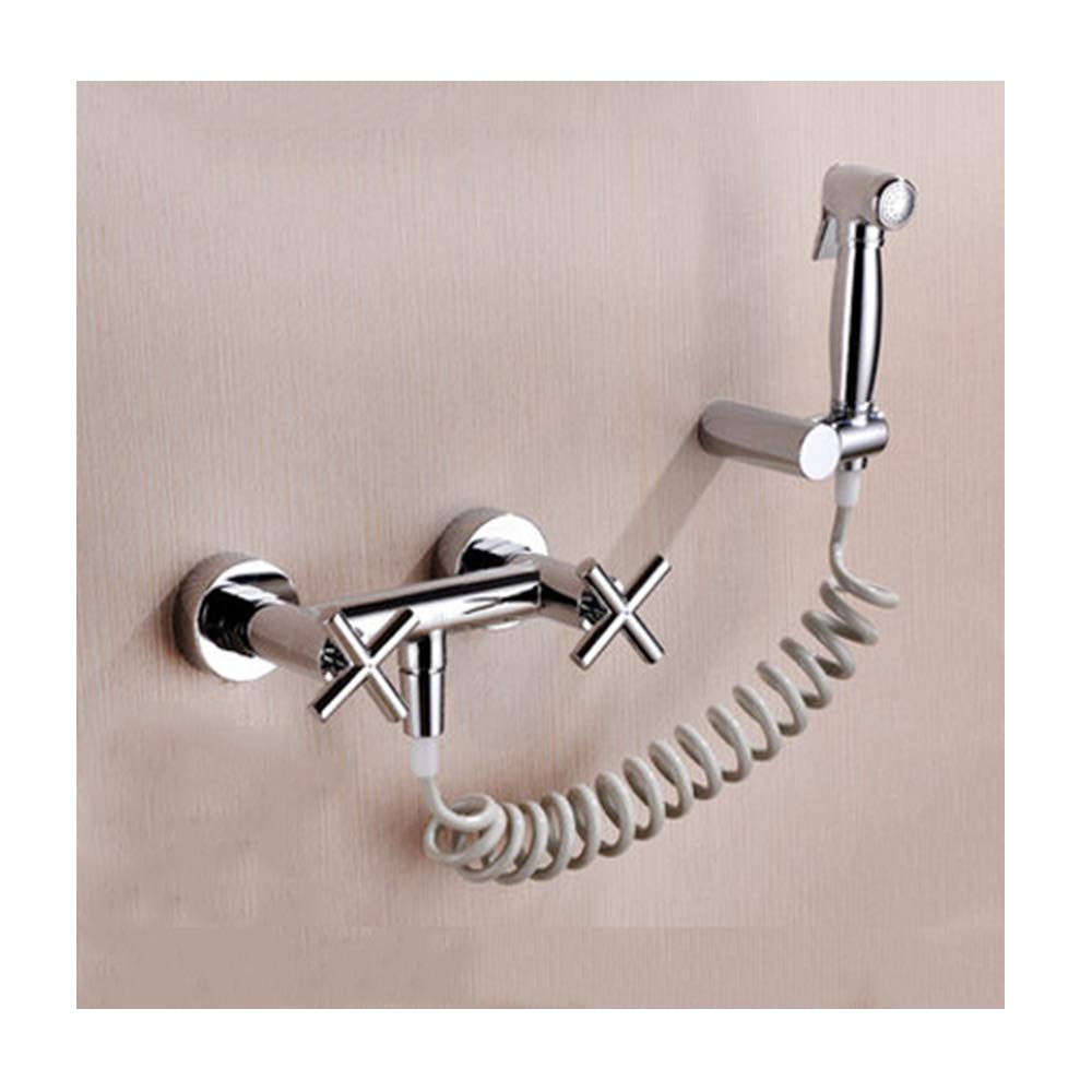 Bidet Sprayer for Toilet Chrome Cloth Diaper Washer Set Brass Wall Mounted Hand Held Bidet Spray Kit with