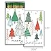 Christmas Drawn Trees Decorative Matchbox with Wooden Matches - Great for Lighting Candles, fireplaces, Grills and More | One Box