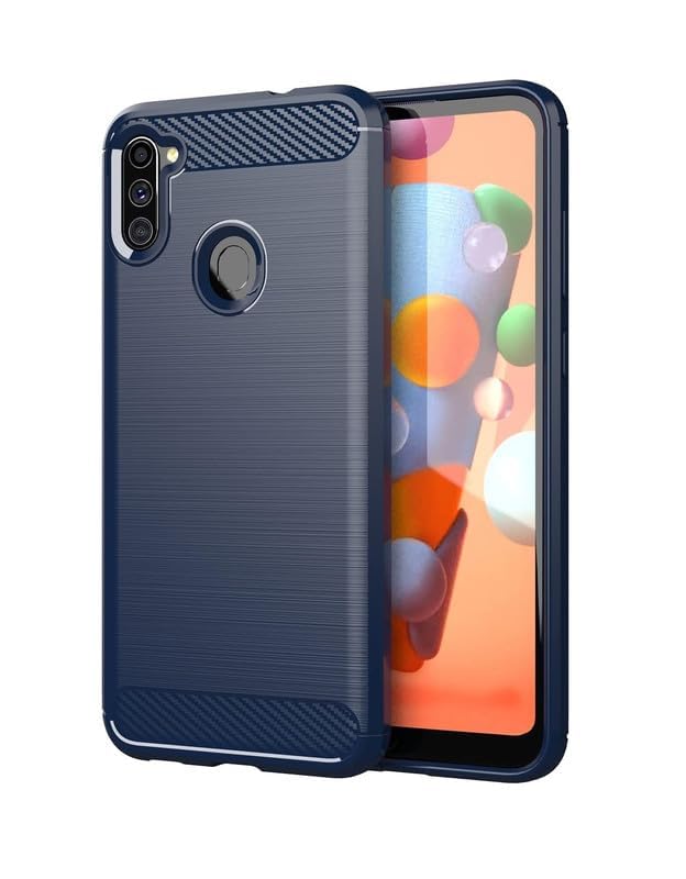 Image of Basic Case for Samsung Galaxy M11 / A11 (Carbon Fibre Blue)