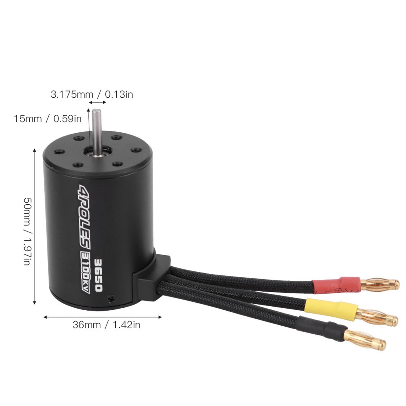 Yinhing 3650 3100KV Silnik Bezszczotkowy 80A Zestaw Kart Programowych ESC Dla/10 Części Zamiennych do Samochodów RC z możliwością Dostosowania ustawień o Wysokich Obrotach (120A)