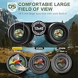 Deesoo 12x42 Profi HD Fernglas für Erwachsene,hohe Vergrößerung wasserdicht Ferngläser mit...
