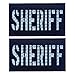 2 Pack Reflective Sheriff Patch US Flag with Hook Back for Service Harness Tactical Vest Collar Hook-Fastener Backing (B--Sheriff)