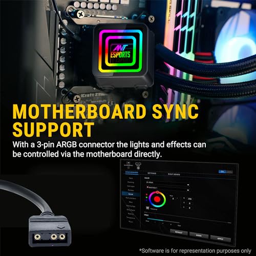 Image of Ant Esports ICE Infinite 360 ARGB 360mm ARGB Liquid Cooler /AIO with Infinity Mirror- Black | Support Intel & AMD CPU Socket AM5, AM4, AM3, LGA1700, 1200, 2066, 1151
