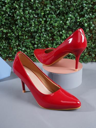 Image of ELLE Women's Solid Stiletto Heel Slip-On Pumps
