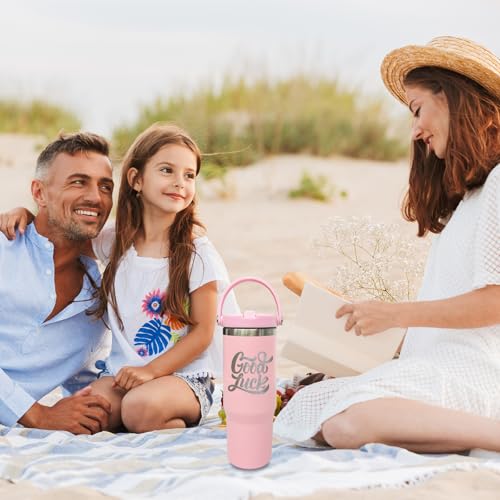 30 oz Tumbler with Handle, Water Bottle with Flip Straw, Pink 1 pack by FunTrans - Used condition - Image 7