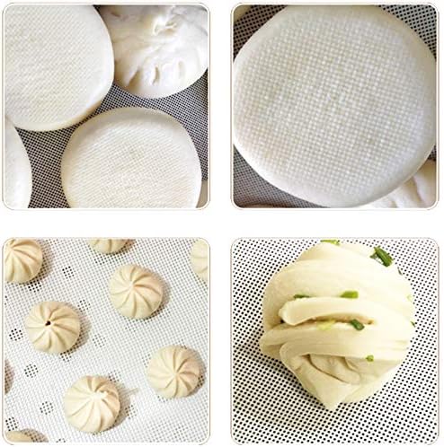 Miniatura 3 de LadayPoa 10 forros de silicona redondos reutilizables de 7 pulgadas para vaporizador de silicona antiadherente, alfombrilla de malla Dim Sum para el