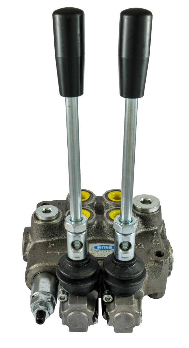 Dispensador hidráulico Ama: dispensador hidráulico de 2 palancas, tipo base, 3/8", 40 litros, 180 bar